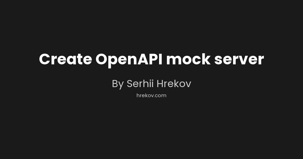 Create OpenAPI mock server