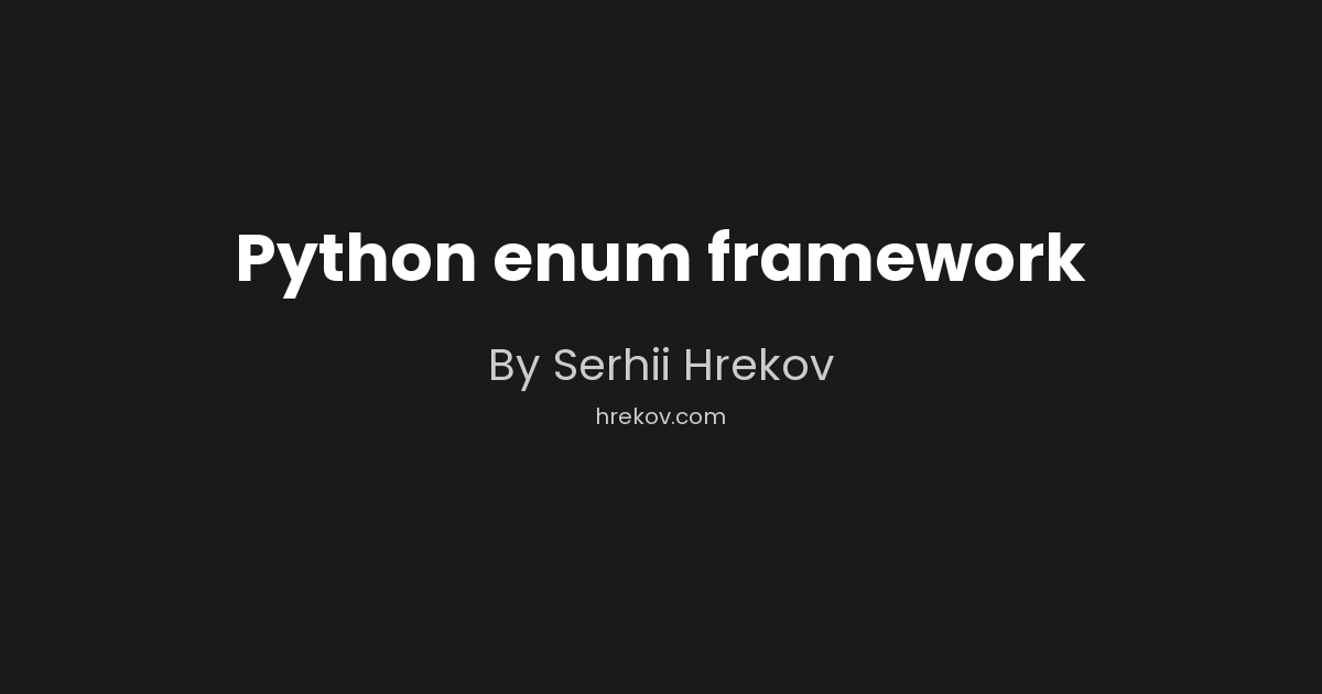 Python enum framework