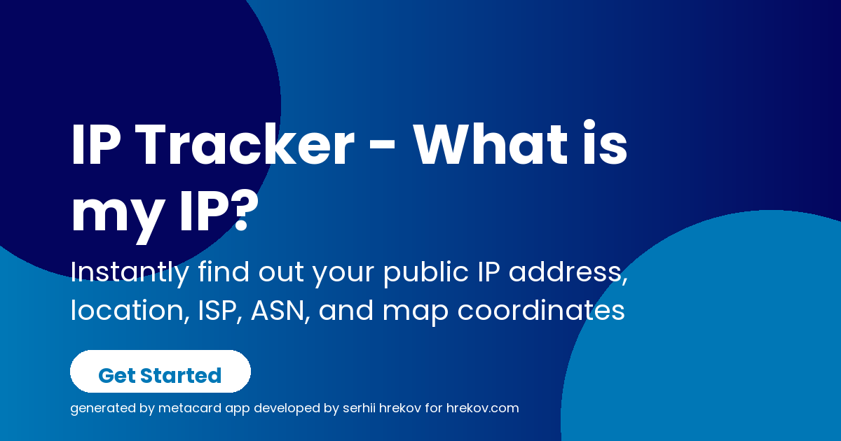 IP Tracker - What is my IP?
