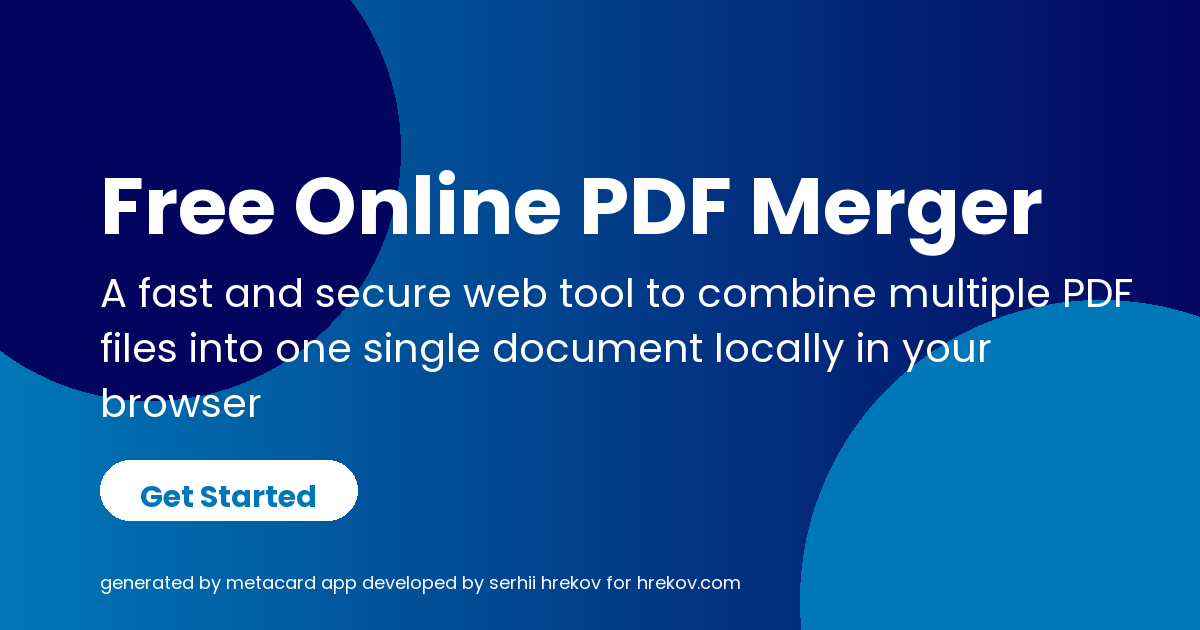 Free Online PDF Merger