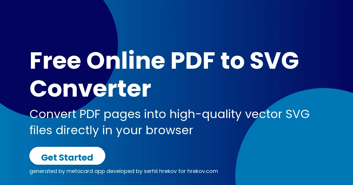 Free Online PDF to SVG Converter