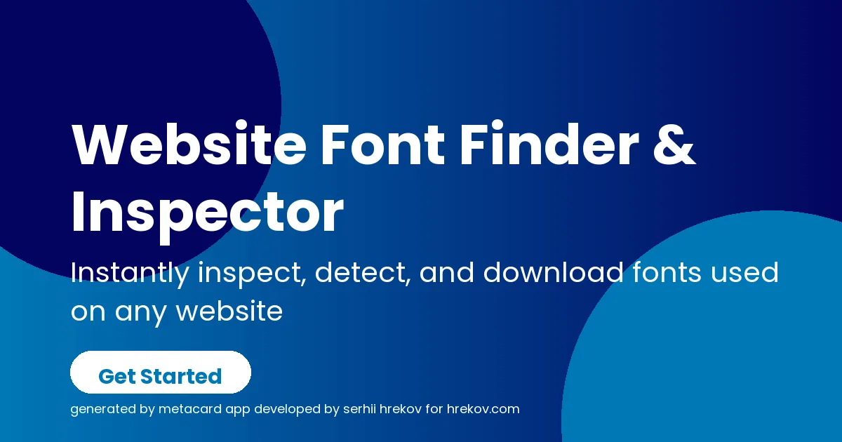 Website Font Finder & Inspector